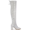 image:imageAllegra K Women Faux Suede Round Toe Chunky Heel Over the Knee High BootsSilver
