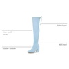 image:imageAllegra K Women Faux Suede Round Toe Chunky Heel Over the Knee High BootsSky Blue