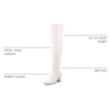 image:imageAllegra K Women Faux Suede Round Toe Chunky Heel Over the Knee High BootsWhite
