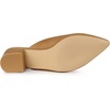 image:imageAllegra K Women Faux Suede Slip on Pointed Toe Chunky Heels Slide MulesBrown