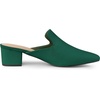 image:imageAllegra K Women Faux Suede Slip on Pointed Toe Chunky Heels Slide MulesGreen
