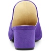 image:imageAllegra K Women Faux Suede Slip on Pointed Toe Chunky Heels Slide MulesPurple
