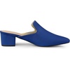 image:imageAllegra K Women Faux Suede Slip on Pointed Toe Chunky Heels Slide MulesRoyal Blue