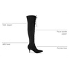 image:imageAllegra K Women Lace Up Stiletto Heel Over Knee High Thigh High BootsBlack