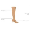 image:imageAllegra K Women Lace Up Stiletto Heel Over Knee High Thigh High BootsNude