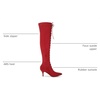 image:imageAllegra K Women Lace Up Stiletto Heel Over Knee High Thigh High BootsRed