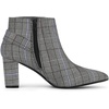 image:imageAllegra K Women Plaid Pointed Toe Chunky Heels Ankle Boots Buckle DecorBlack White