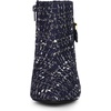 image:imageAllegra K Women Plaid Pointed Toe Chunky Heels Ankle Boots Buckle DecorBlue