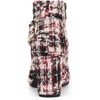 image:imageAllegra K Women Plaid Pointed Toe Chunky Heels Ankle Boots Buckle DecorRed Black