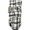 image:imageAllegra K Women Plaid Pointed Toe Chunky Heels Ankle Boots Buckle DecorWhite Black