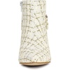 image:imageAllegra K Women Plaid Pointed Toe Chunky Heels Ankle Boots Buckle DecorWhite Gold