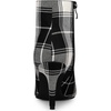 image:imageAllegra K Women Plaid Pointed Toe Side Zip Stiletto Heel Ankle BootsBlack White