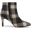 image:imageAllegra K Women Plaid Pointed Toe Side Zip Stiletto Heel Ankle BootsBrown