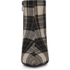 image:imageAllegra K Women Plaid Pointed Toe Side Zip Stiletto Heel Ankle BootsBrown