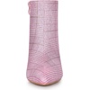 image:imageAllegra K Women Plaid Pointed Toe Side Zip Stiletto Heel Ankle BootsGlitter Pink