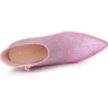 image:imageAllegra K Women Plaid Pointed Toe Side Zip Stiletto Heel Ankle BootsGlitter Pink