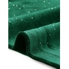 image:imageAllegra K Women Vintage Velvet Puff Long Sleeve Mock Neck Christmas BlouseDark Green