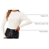 image:imageAllegra K Women Vintage Velvet Puff Long Sleeve Mock Neck Christmas BlouseWhite