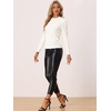 image:imageAllegra K Women Vintage Velvet Puff Long Sleeve Mock Neck Christmas BlouseWhite