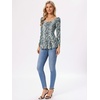 image:imageAllegra K Womens Animal Print Ruffled Hem Scoop Neck Casual Peplum BlouseLight Graysnake