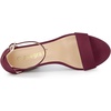 image:imageAllegra K Womens Ankle Strap Platform Chunky Heels Sandals 55 Burgundy