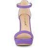 image:imageAllegra K Womens Ankle Strap Platform Chunky Heels Sandals 55 Purple