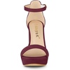 image:imageAllegra K Womens Ankle Strap Platform Chunky Heels Sandals 65 Burgundy