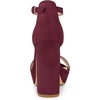 image:imageAllegra K Womens Ankle Strap Platform Chunky Heels Sandals 65 Burgundy