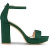 image:imageAllegra K Womens Ankle Strap Platform Chunky Heels Sandals 8 Green