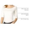 image:imageAllegra K Womens Half Sleeves Boat Neck Fitted Elbow Length Soft TShirtBeige