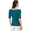image:imageAllegra K Womens Half Sleeves Boat Neck Fitted Elbow Length Soft TShirtBlue Green