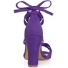 image:imageAllegra K Womens Lace Up High Block Heeled SandalsPurple Heeled Sandals 6 M US