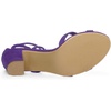 image:imageAllegra K Womens Lace Up High Block Heeled SandalsPurple Heeled Sandals 6 M US