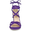 image:imageAllegra K Womens Lace Up High Block Heeled SandalsPurple Heeled Sandals 6 M US
