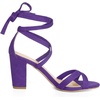 image:imageAllegra K Womens Lace Up High Block Heeled SandalsPurple Heeled Sandals 6 M US