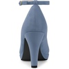 image:imageAllegra K Womens Low Platform Round Toe Stiletto Heels Ankle Strap PumpsHaze Blue
