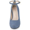 image:imageAllegra K Womens Low Platform Round Toe Stiletto Heels Ankle Strap PumpsHaze Blue