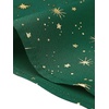 image:imageAllegra K Womens Printed Square Neck Short Sleeve Fit and Flare DressesDark Greenstars