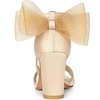 image:imageAllegra K Womens Satin Chunky Heel Open Toe Bridal Bow SandalsChampagne
