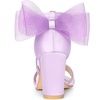 image:imageAllegra K Womens Satin Chunky Heel Open Toe Bridal Bow SandalsPurple