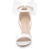 image:imageAllegra K Womens Satin Chunky Heel Open Toe Bridal Bow SandalsWhite
