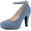image:imageAllegra K Womens Low Platform Round Toe Stiletto Heels Ankle Strap PumpsHaze Blue
