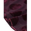 image:imageAllegra K Women Halloween Velvet Semi Sheer BurnOut Long Sleeve TopBurgundy