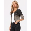 image:imageAllegra K Womens Denim Cardigan 34 Sleeve Collarless Jean JacketsBlack Gray