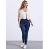 image:imageAllegra K Womens Denim Cardigan 34 Sleeve Collarless Jean JacketsCream