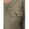 image:imageAllegra K Womens Denim Cardigan 34 Sleeve Collarless Jean JacketsField Grey
