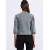 image:imageAllegra K Womens Denim Cardigan 34 Sleeve Collarless Jean JacketsGray
