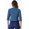 image:imageAllegra K Womens Denim Cardigan 34 Sleeve Collarless Jean JacketsPeacock Blue