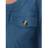 image:imageAllegra K Womens Denim Cardigan 34 Sleeve Collarless Jean JacketsPeacock Blue
