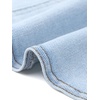 image:imageAllegra K Womens Denim Cardigan 34 Sleeve Collarless Jean JacketsSky Blue